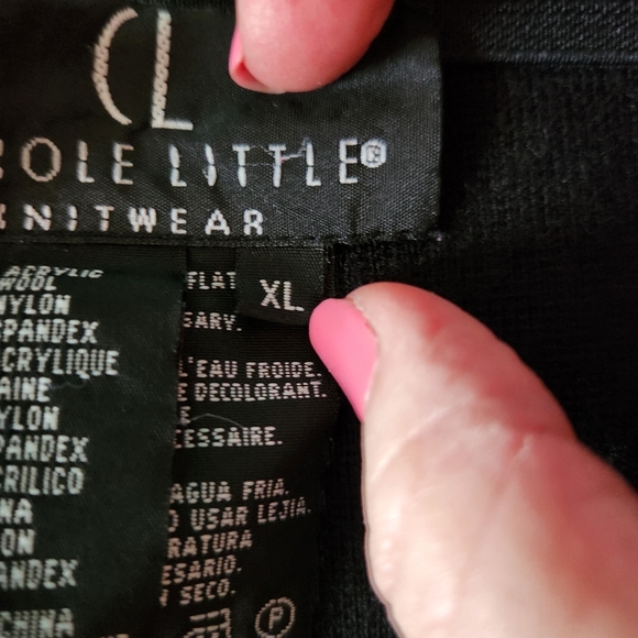 Carole Little Black Sweater Knit Skirt, Size XL - Picture 4 of 5